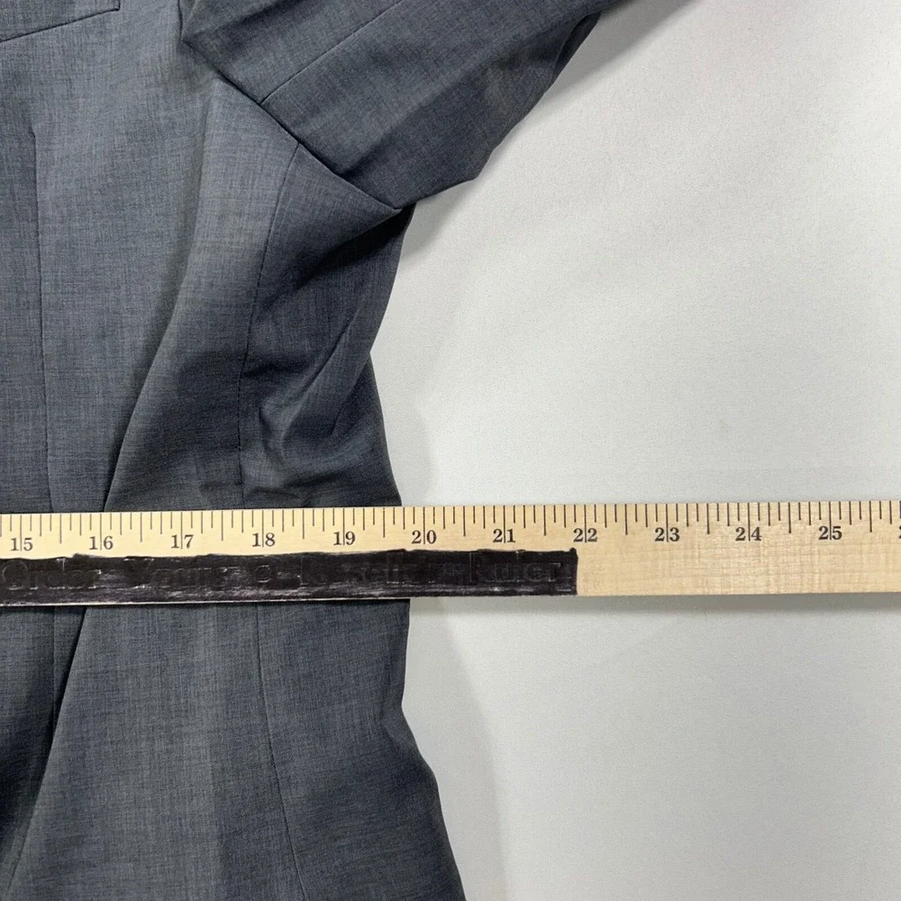 Nautica Blazer Mens 42L 42 Charcoal Grey Modern-Fit Stretch Suit Jacket $295 NEW
